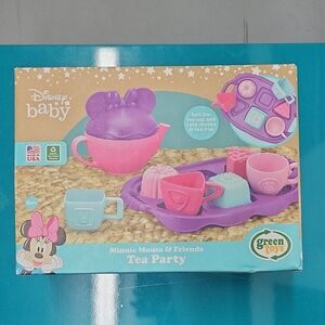Disney Baby Minnie Mouse Tea Party Set. Made in USA/ 100% Receycle Plastic